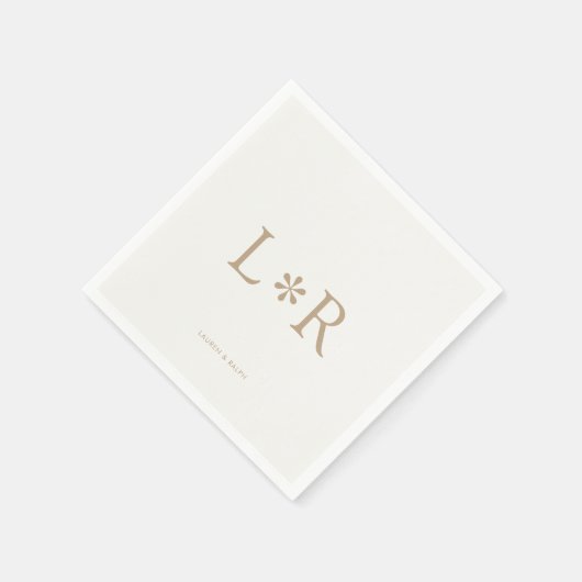 Sand & Ivory | Stilvoll modern Serviette (Ecke)