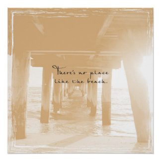 SAND JETTY FOTO MIT STRANDQUOTE POSTER