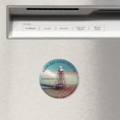 Sand Key Lighthouse Florida Round Magnet (In Situ (Geschirrspüler))