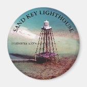 Sand Key Lighthouse Florida Round Magnet (Vorne)