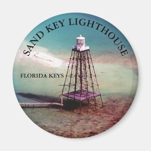 Sand Key Lighthouse Florida Round Magnet (Vorne)