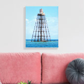 Sand Key Lighthouse, Florida Wrapped Canvas Print Leinwanddruck (Insitu (Wohnzimmer))