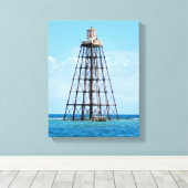 Sand Key Lighthouse, Florida Wrapped Canvas Print Leinwanddruck (Insitu (Holzboden))