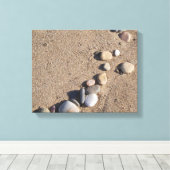 Sand Kies Wrapped Canvas Leinwanddruck (Insitu (Holzboden))