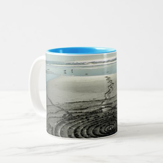 Sand-Kreis-Tasse #2 Zweifarbige Tasse (Vorderseite Links)