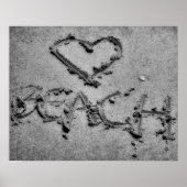 Sand Liebe Beach Fotokunst Poster (Vorne)