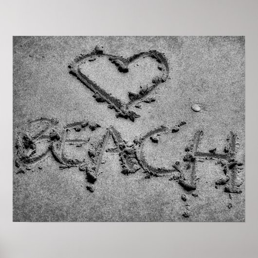 Sand Liebe Beach Fotokunst Poster (Vorne)