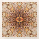 Sand Mandala Pattern with Star Center Coaster Glasuntersetzer<br><div class="desc">Sand Mandala coaster pattern starting with a star at the center and radiating outwards.</div>