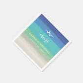 Sand, Meer und Möwen | Hochzeit Serviette (Ecke)