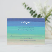 Sand, Meer und Seagullen | RSVP für bemalte Hochze (Stehend Vorderseite)