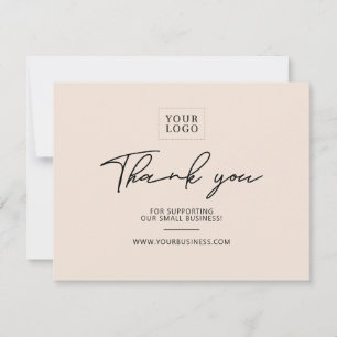 Sand Modern Letters Business Dankeschön Card Dankeskarte