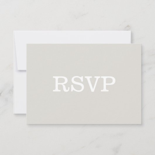Sand Modern Wedding RSVP Response Card (Rückseite)