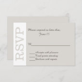Sand Modern Wedding RSVP Response Card (Vorne/Hinten)