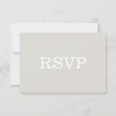 Sand Modern Wedding RSVP Response Card Karte (Rückseite)