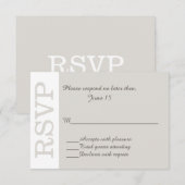 Sand Modern Wedding RSVP Response Card Karte (Vorne/Hinten)