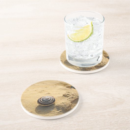 Sand-Muschel Untersetzer (Seite)