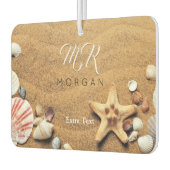 Sand & Muscheln, DIY Name & Monogramm, Extra Text Autolufterfrischer (Links)