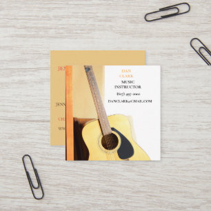 Sand Music Teacher/Musiker/Educator Guitar Quadratische Visitenkarte