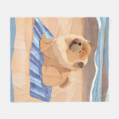 SAND N' SEA Chow Chow Hundeleine Stranddecke Fleecedecke (Vorderseite (Horizontal))