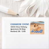 SAND N' Sea Red Chow Adressetiketten (Insitu)