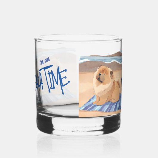 SAND N' SEE Chow Chow Hund Rocks Glas (Links)