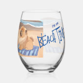 SAND N' SEE Chow Chow Hund Weinglas Ohne Stiel (Vorderseite)