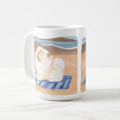SAND N' SEE Creme Chow Chow Hund Kaffeetasse (Vorderseite Links)