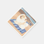 SAND N' SEE Creme Chow Chow Hund Serviette (Ecke)