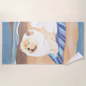 SAND N' SEE Creme Chow Hunde Handtuch (Vorderseite)