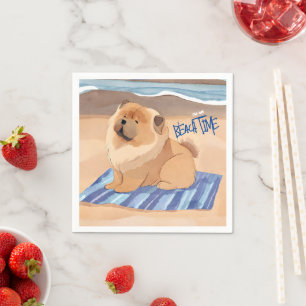 SAND N' SEE Red Chow Hund Serviette