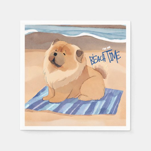 SAND N' SEE Red Chow Hund Serviette (Vorderseite)