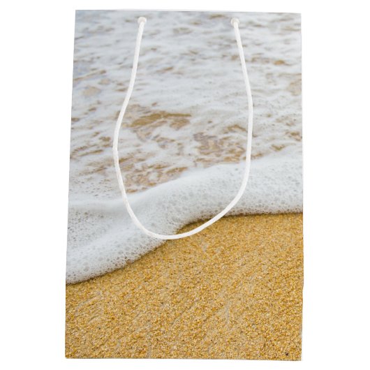 Sand n Surf Begrüßungspapier Hochzeit in Urlaubsor Mittlere Geschenktüte (Rückseite)