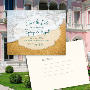 Sand n Surf Custom Save the Date Postcard Ankündigungspostkarte