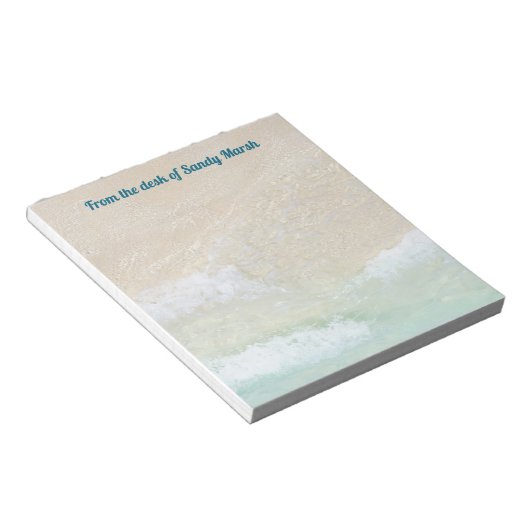 Sand n Surf vom Schreibtisch der Personalisierten Notizblock (angewinkelt)