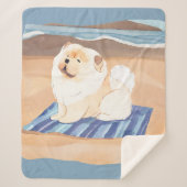 SAND N'SEA Cream Chow Chow Sherpa Blanket Sherpadecke (Vorderseite)