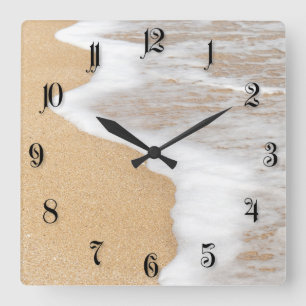 Sand of the beach quadratische wanduhr