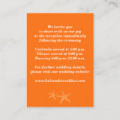 Sand, Orange, White Tropical Beach Umschließungska Begleitkarte (Rückseite)