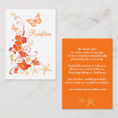 Sand, Orange, White Tropical Beach Umschließungska Begleitkarte (Vorne/Hinten)