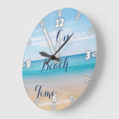 Sand-Ozean-Himmel, Strand Große Wanduhr (Winkel)