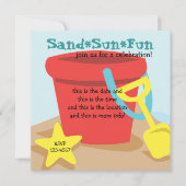 Sand Pail Einladung (Vorderseite)