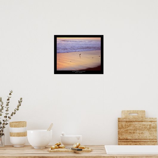 Sand Piper at Sunset : Ventura - Kalifornien Poster (Küche)