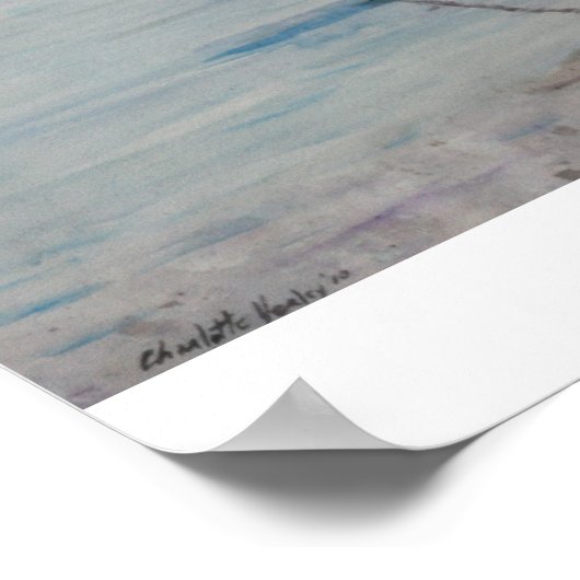 Sand Piper Bird Art Print Poster (Ecke)