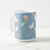 Sand Pipers Sea Grass Seashells Kaffeetasse (Vorderseite Links)