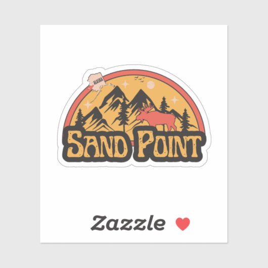 Sand Point, Alaska Sticker (Blatt)