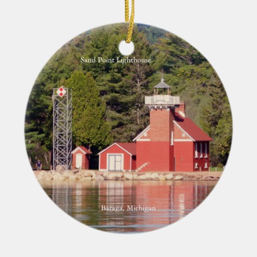 Sand Point Leuchtturm Baraga Ornament (Vorne)