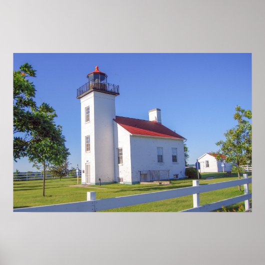 Sand Point Leuchtturm, Escanaba, Michigan Poster (Vorne)