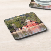 Sand Point Lighthouse Baraga 6 Untersetzer (Linke Seite)