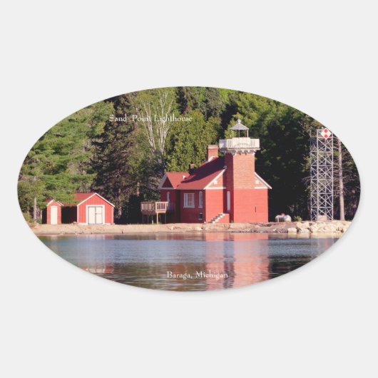 Sand Point Lighthouse Baraga Aufkleber (Vorderseite)