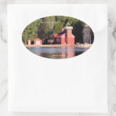 Sand Point Lighthouse Baraga Aufkleber (Tasche)