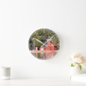 Sand Point Lighthouse Baraga clock Runde Wanduhr (Zuhause)
